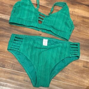 Time and Tru Green Bikini Set